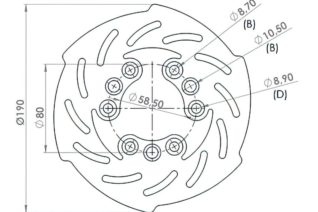 BRAKE DISC RACING WAVE, 190MM