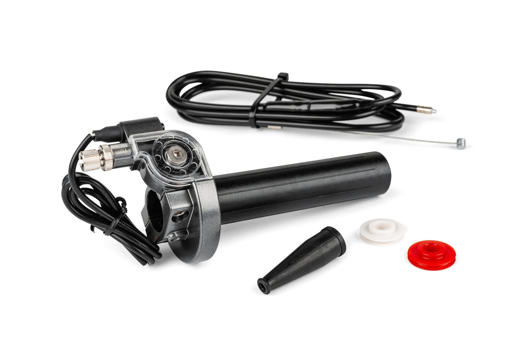 STAGE 6 SSP ADJUSTABLE QUICK-ACTION THROTTLE W. CABLE STEEL GRAY