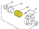 TORSION SPRING, YELLOW Ø52,6x81xØ4,3mm 7,6K