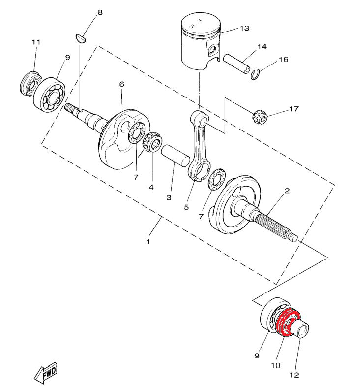 YAMAHA REPLACEMENT SEAL, CRANK LH