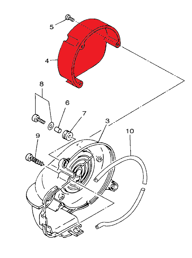YAMAHA OEM COOLING FAN DUCT, BWS