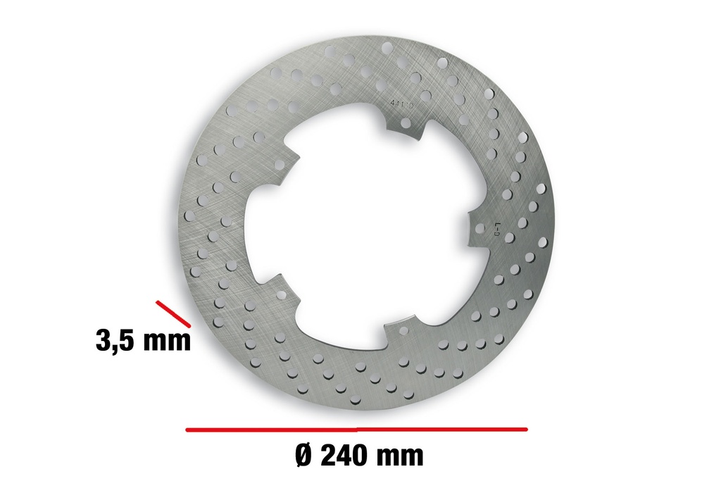 MALOSSI REAR BRAKE DISC EXTERNAL Ø 240 - THICKNESS 3,5 MM