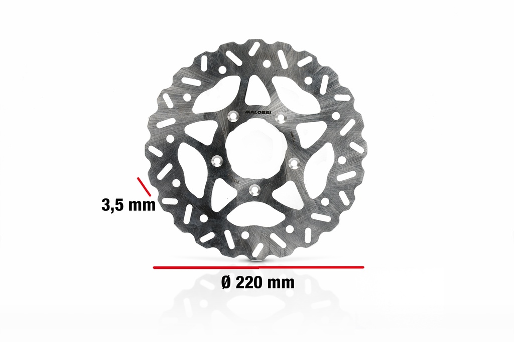 MALOSSI FRONT WHOOP BRAKE DISC EXTERNAL Ø 220 - THICKNESS 3.5 MM