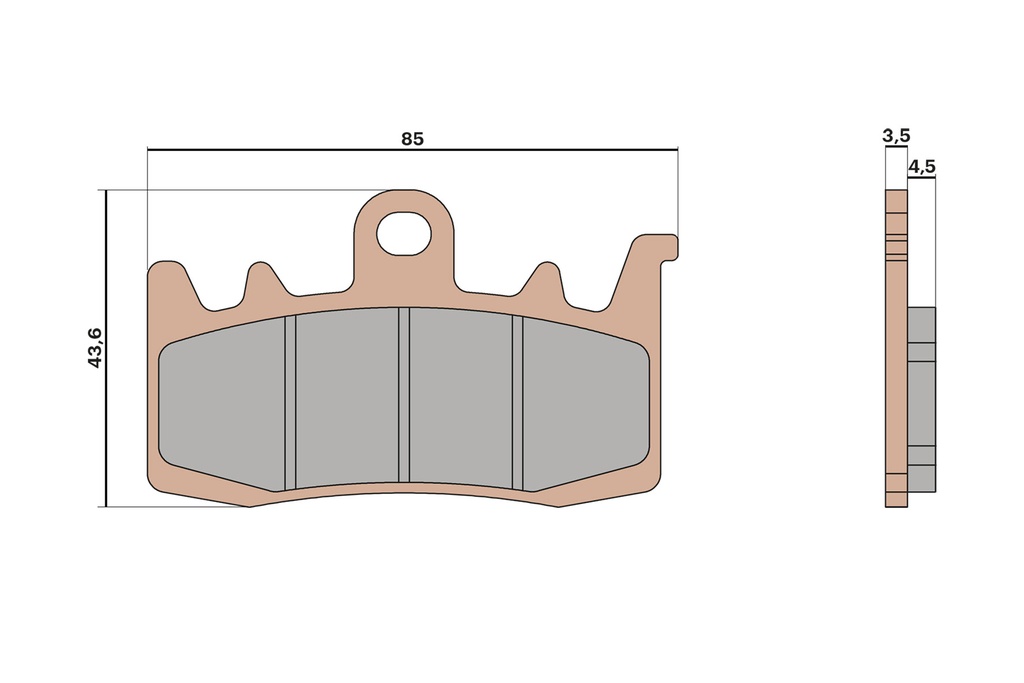 MALOSSI FRONT BRAKE PADS MHR SYNT