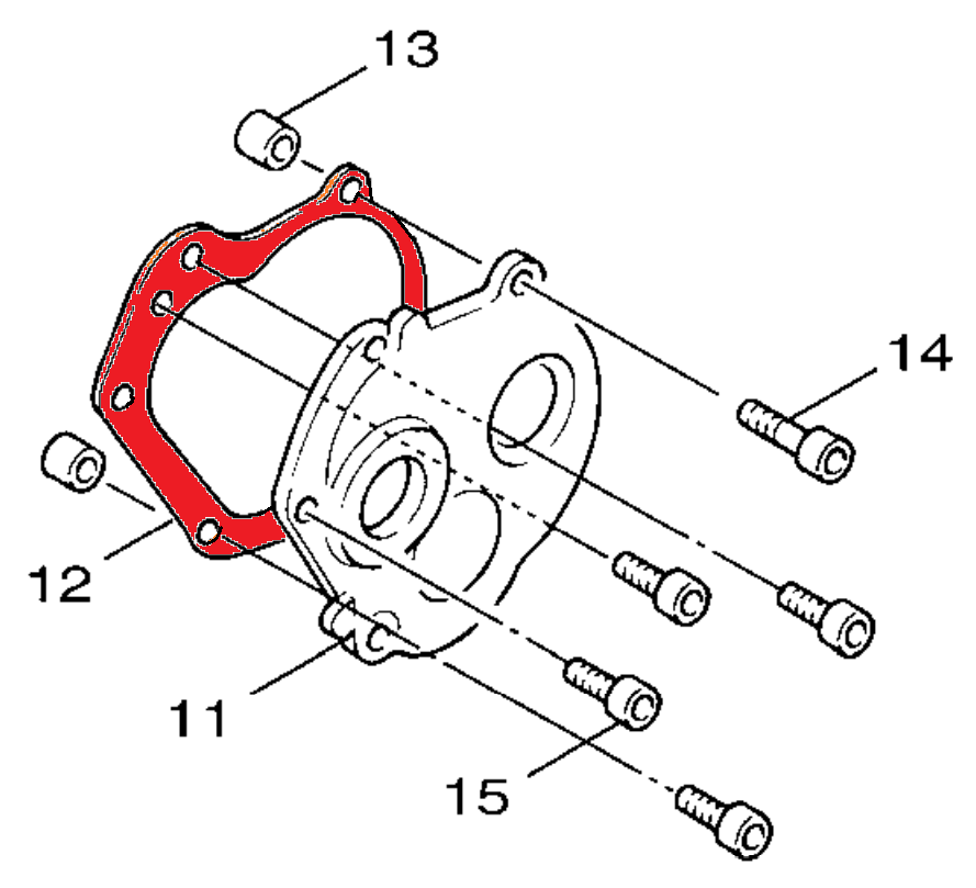 YAMAHA GENUINE, GASKET, GEARCASE COVER
