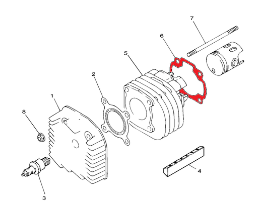 [5FA-E1351-00] GASKET, CYLINDER BASE