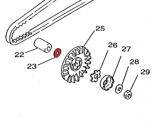 [90201-16800] YAMAHA GENUINE SHIM WASHER