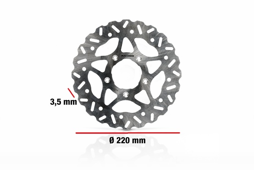 [6218946] MALOSSI FRONT WHOOP BRAKE DISC EXTERNAL Ø 220 - THICKNESS 3.5 MM