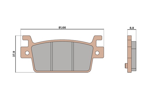 [6218134BS] MALOSSI REAR BRAKE PADS MHR SYNT