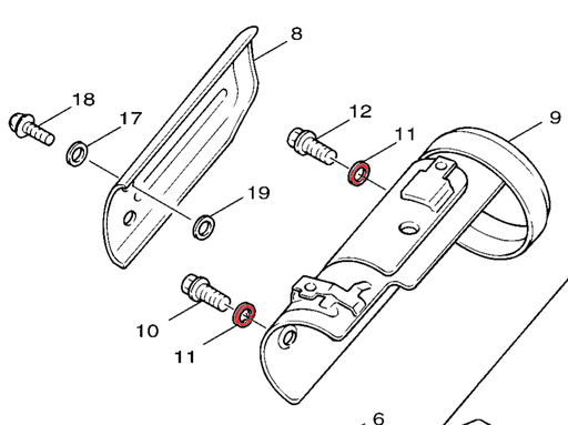 [4CW-E4766-00] YAMAHA GENUINE, WASHER, HEAT PROTECTOR