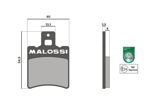 [6215008BB] MALOSSI BRAKE PADS homologated