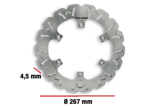 [6213319] MALOSSI WHOOP DISC BRAKE DISC ext. Ø 267 - thickness 4,5 mm